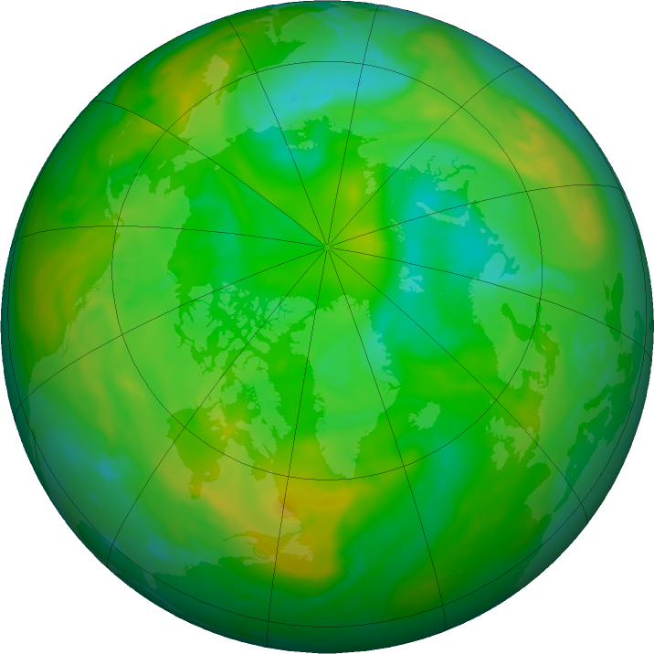 Arctic ozone map for 05 July 2022